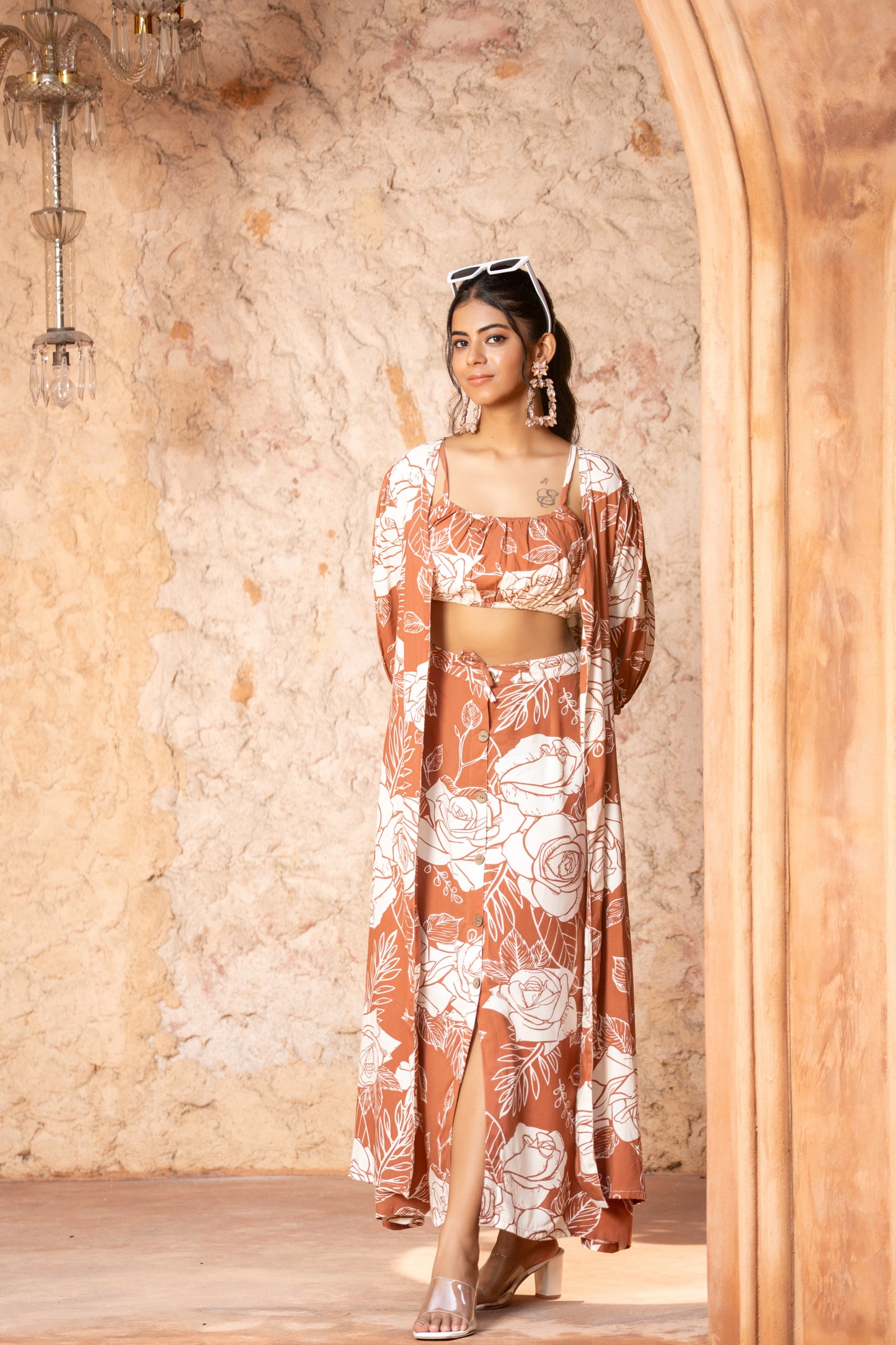 Classy 3 Piece indo-Western Cord Set