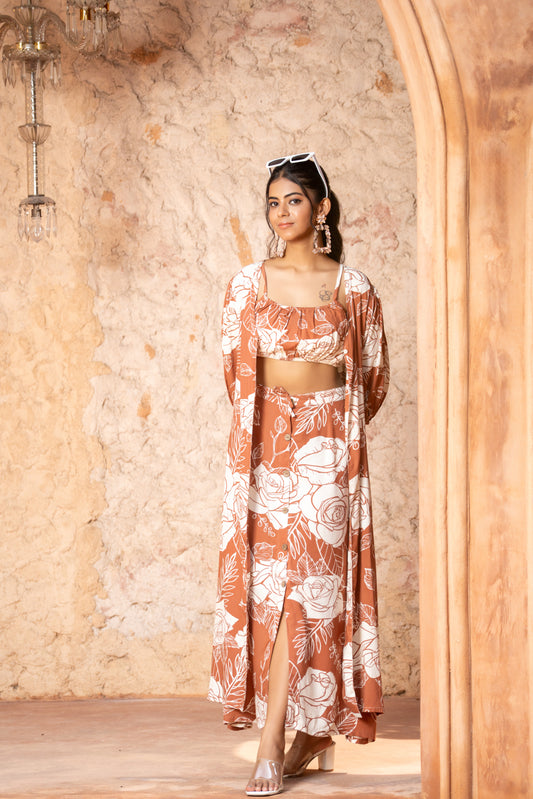 Classy 3 Piece indo-Western Cord Set